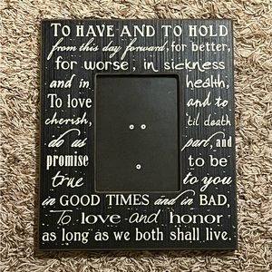 Wedding Vows Picture Frame